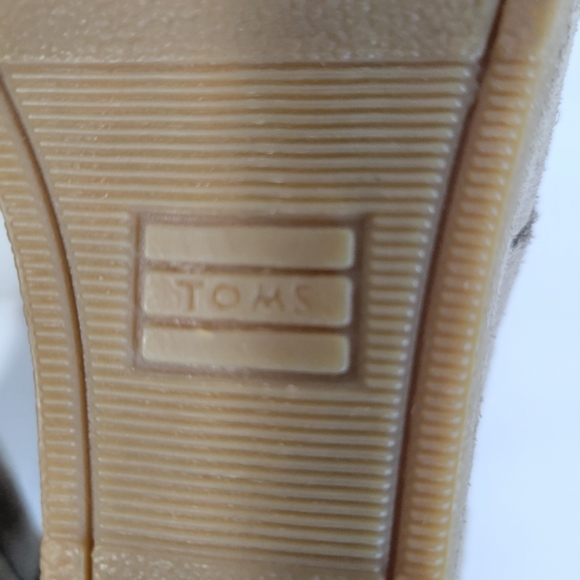 Womans TOMS Kala Wedge Lace up Suede Tan/Taupe Bootie Size 9 - Picture 6 of 9